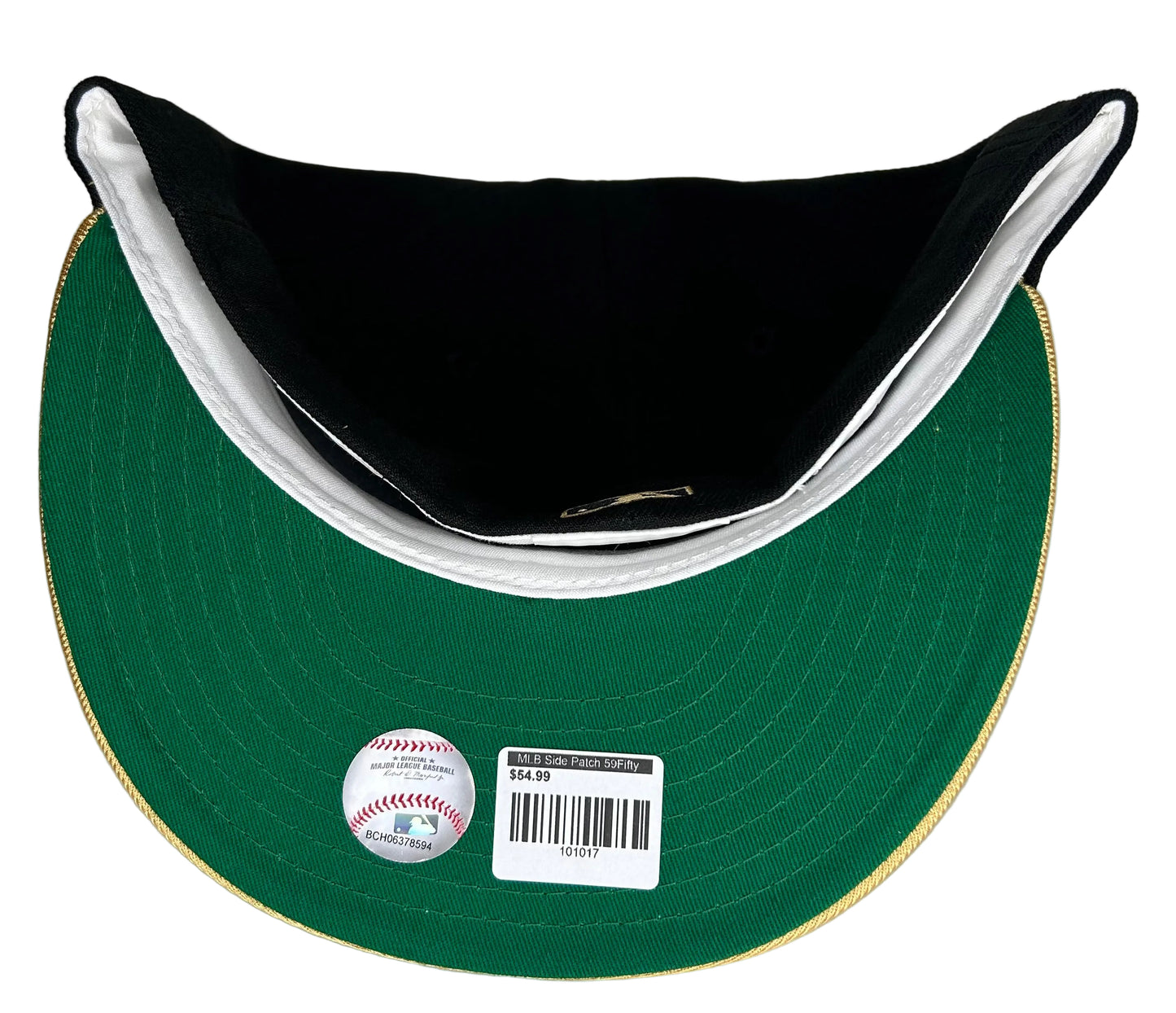 New Era 59Fifty Seattle Mariners black fitted hat with a gold visor and a 30th Anniversary side patch.