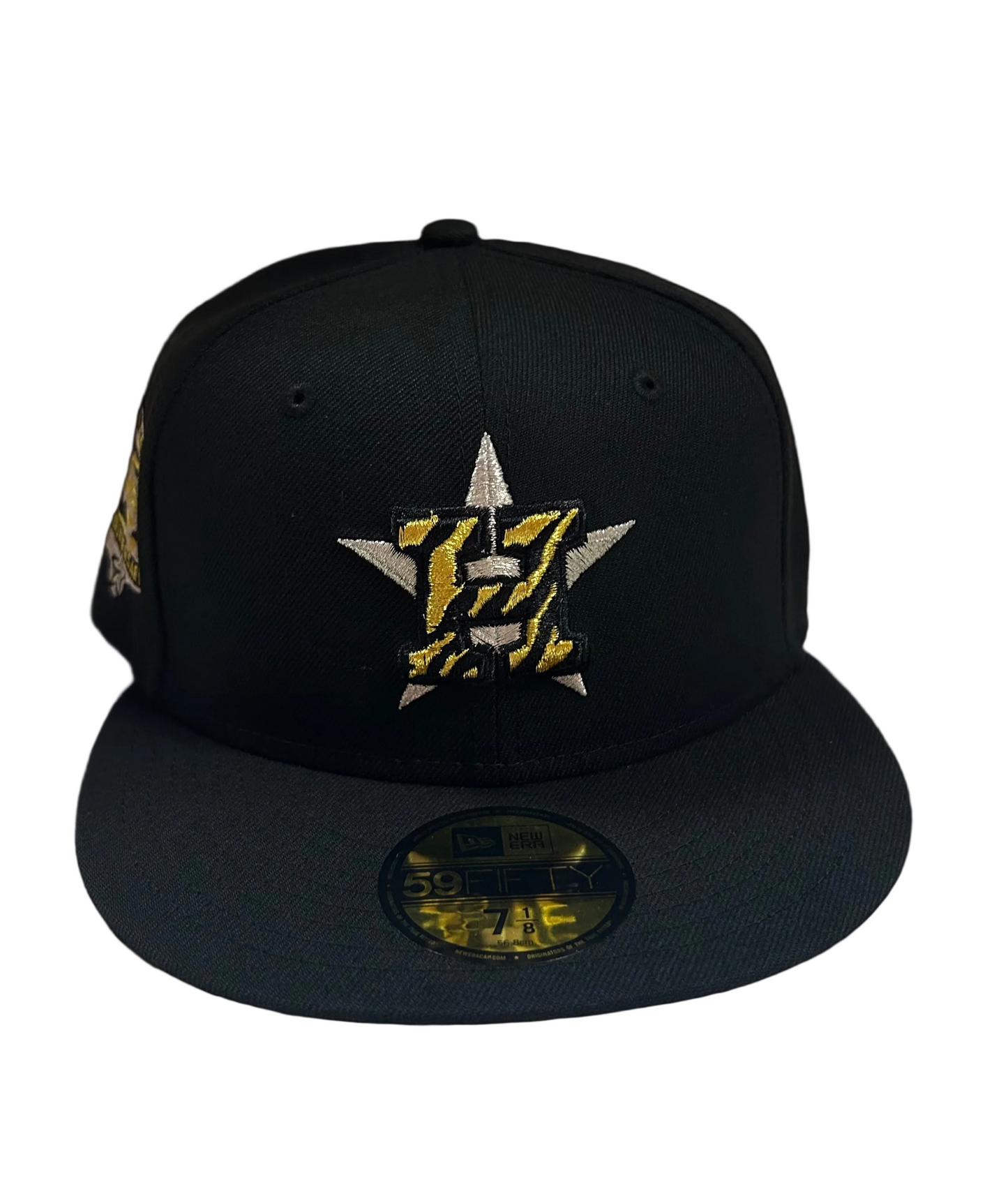 “Tiger” Houston Astros 45th Anniversary Black / Gold 59Fifty New Era fitted Hat.