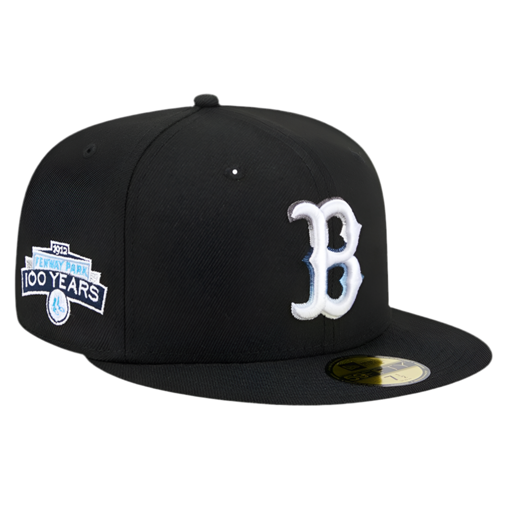 Men's Boston Red Sox New Era Black Raceway 59FIFTY Fitted Hat
