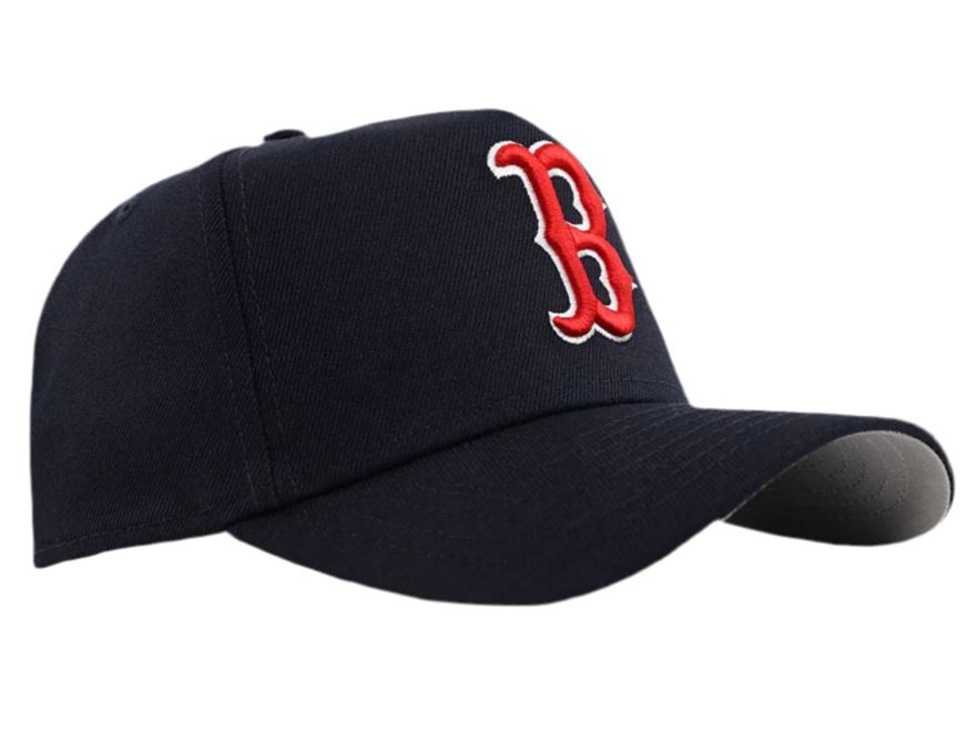 New era Boston Red Sox Navy A-Frame 9Forty SnapBack hat.
