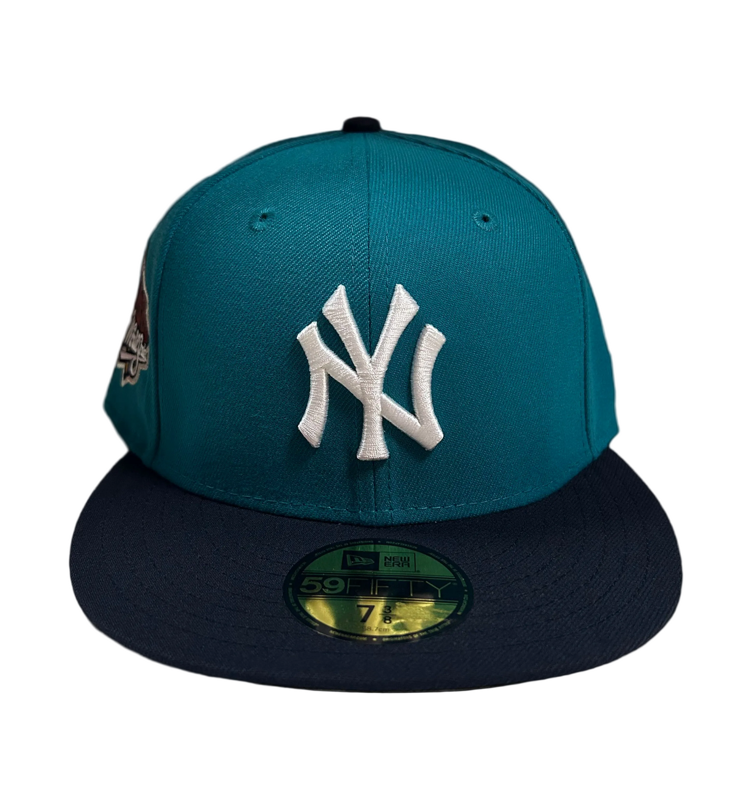 New York Yankees Turquoise/ Navy 2 Tone, Grey UV 59Fifty New Era Fitted Hat.