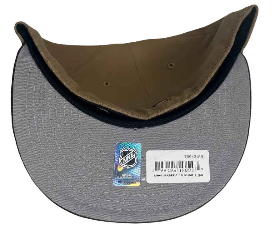 Nashville Predators “SABRETOOTH PREDATOR” New Era 59Fifty Fitted Hat - Khaki / Walnut.