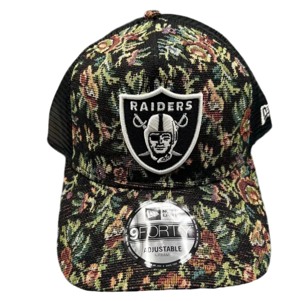 LV Raiders “Black Foral” 9Forty Adjustable Trucker Hat