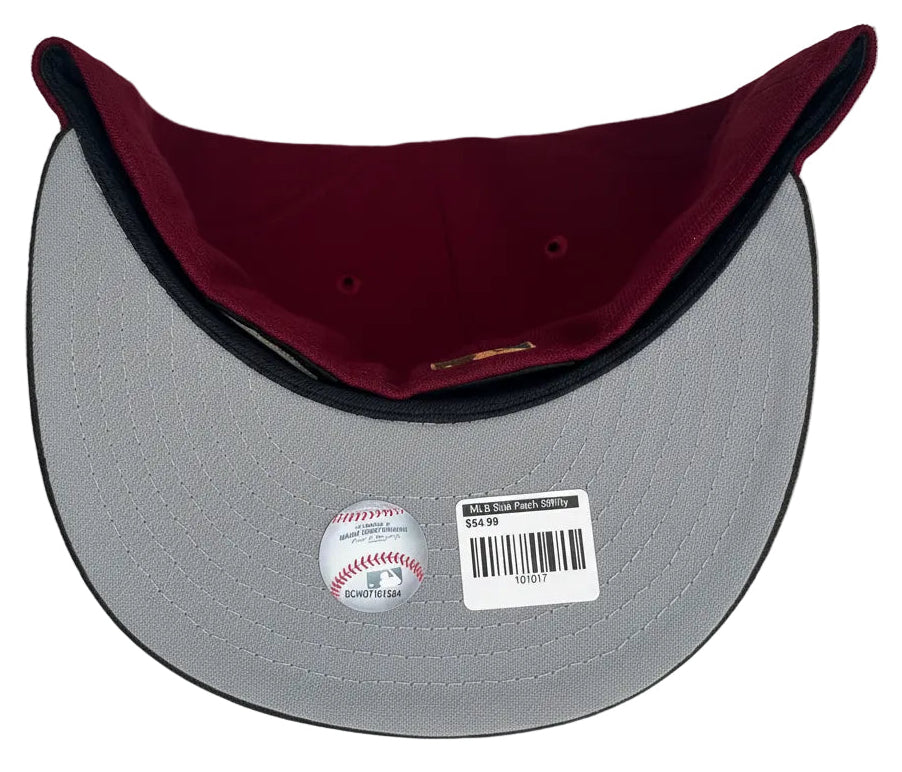 New Era Seattle Mariners Cardinal Two Tone 40th Anniversary fitted hat with a distinctive dark visor.