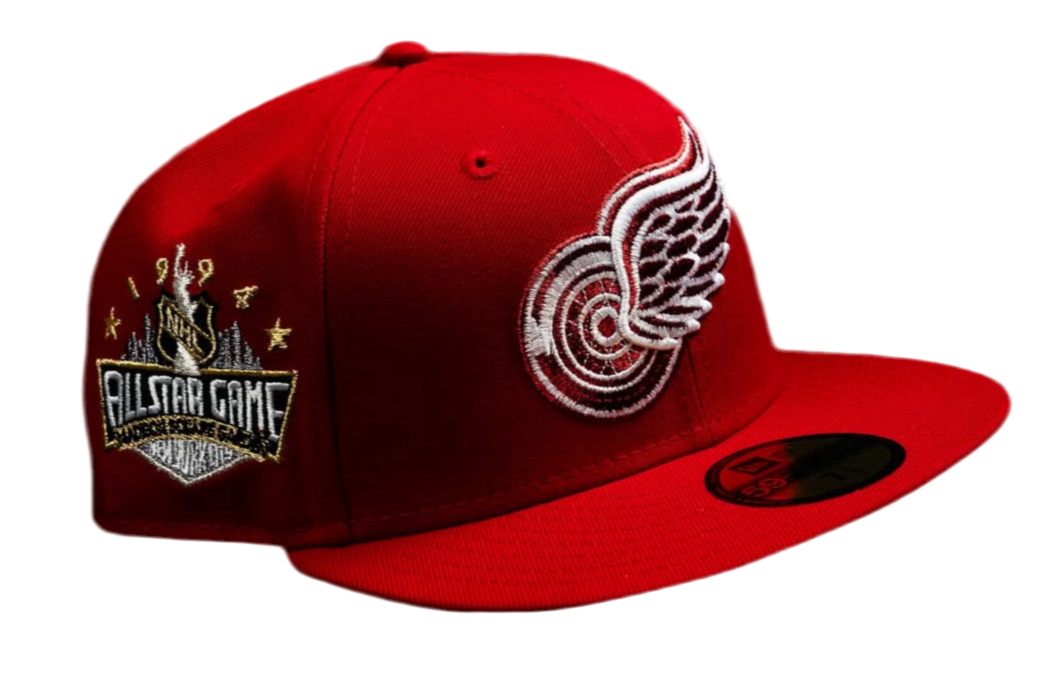 New Era 59Fifty Detroit RedWings Hat 1994 All Star game Side patch.