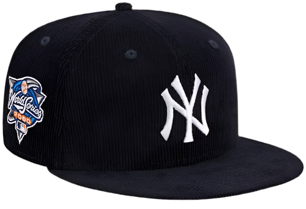 Men's New York Yankees New Era Navy Throwback Corduroy 59FIFTY Fitted Hat