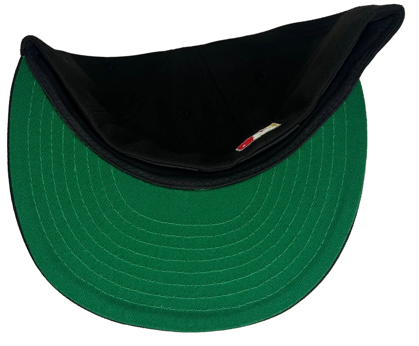 New Era Cleveland Indians 59FIFTY fitted hat featuring a red script logo and a 1994 Jacobs Field inaugural season side patch.