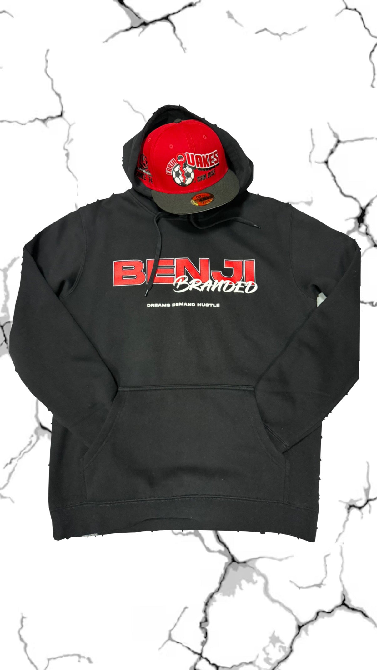 Benji Branded “Dreams Demand Hustle” Hoodie