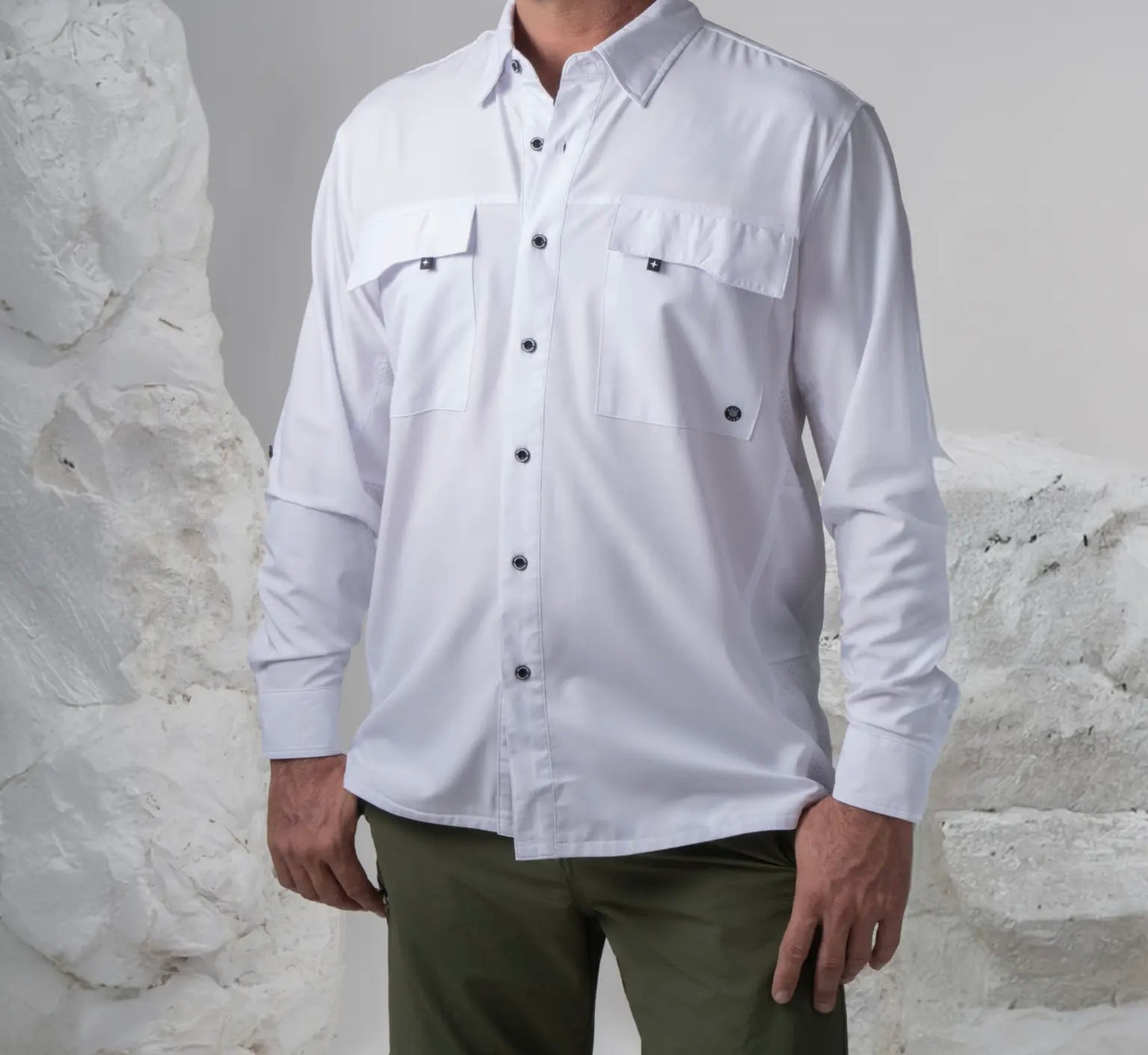 Maja Sportswear White Camisa Outdoor Long sleeve
