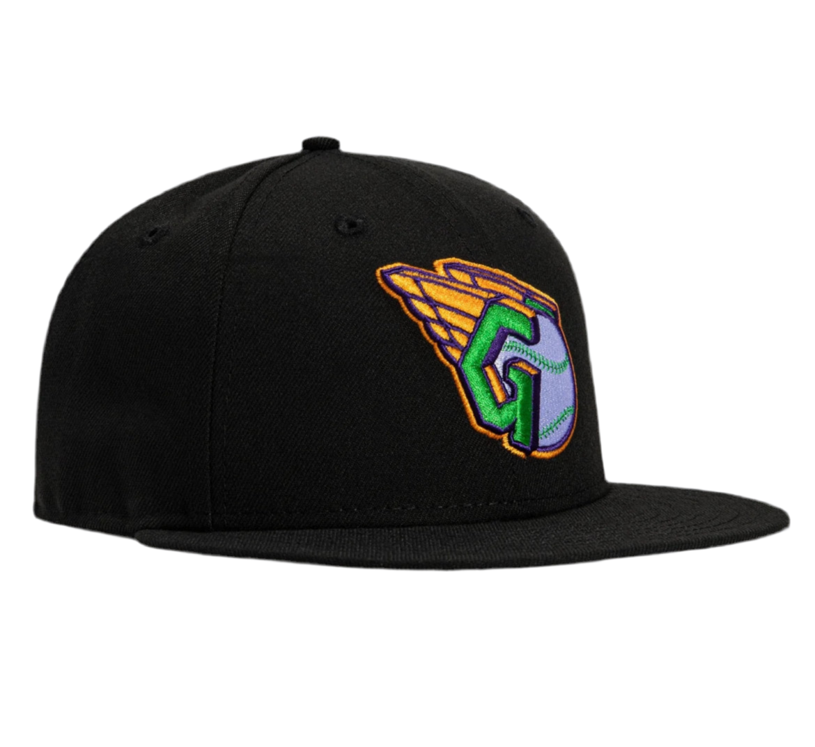 NEW ERA 59FIFTY CLEVELAND GUARDIANS ALTERNATE HAT - BLACK, GREEN, ORANGE - BLACK/GREEN/ORANGE /