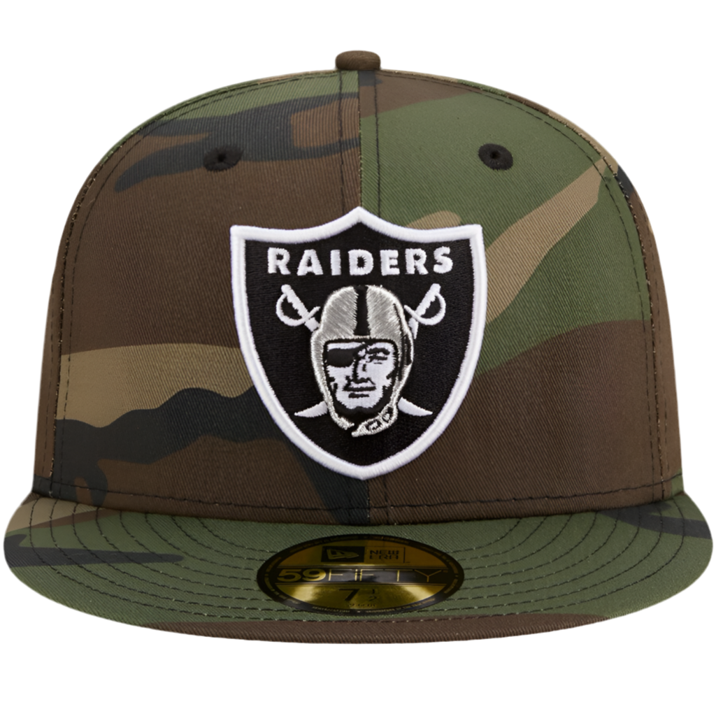 New Era Camo Las Vegas Raiders Woodland 59FIFTY Fitted Hat