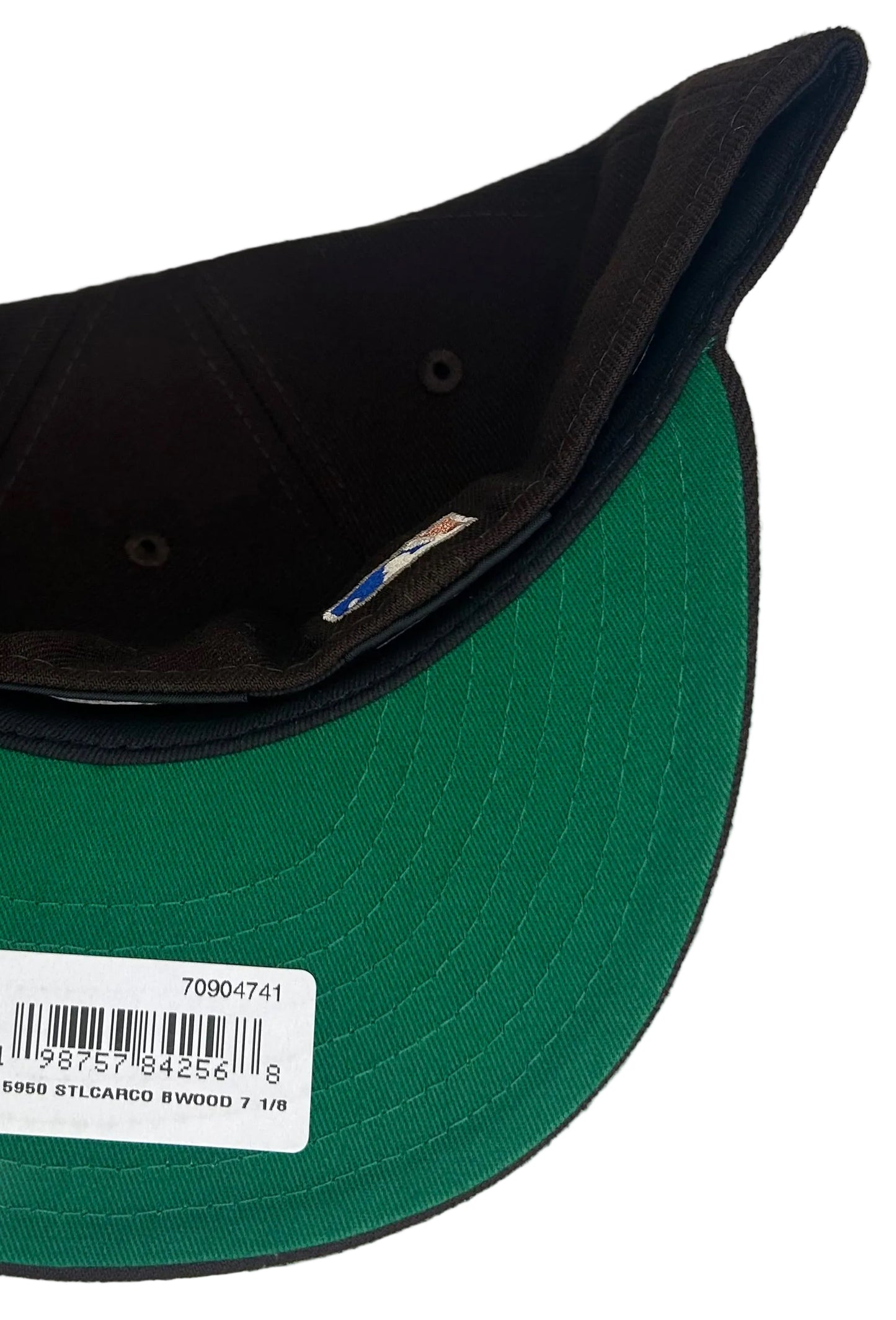 New Era St. Louis Cardinals 59FIFTY fitted hat from a specialized collection featuring a black crown and visor with metallic copper and gold embroidery.