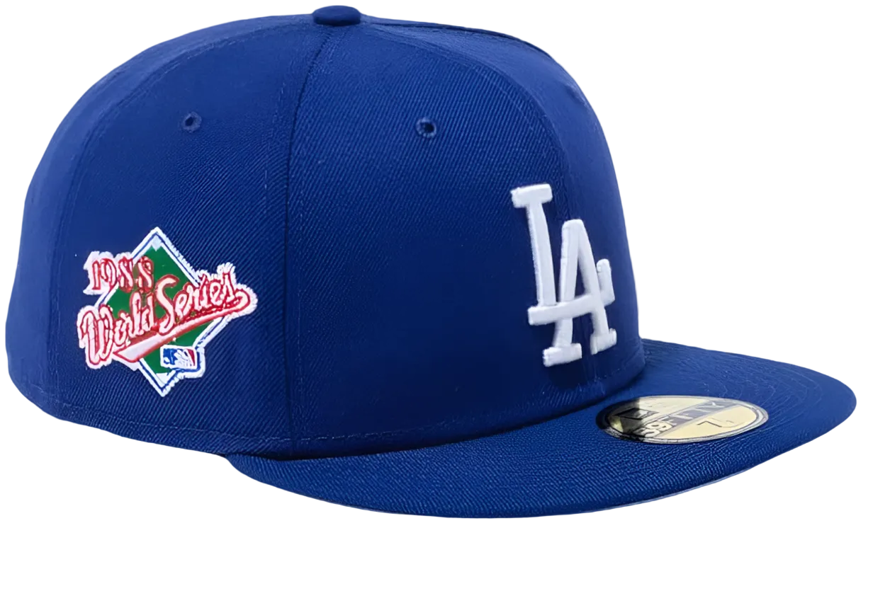 LOS ANGELES DODGERS "1988 WORLDSERIES" NEW ERA 59FIFTY FITTED (GREY BOTTOM) left side patch