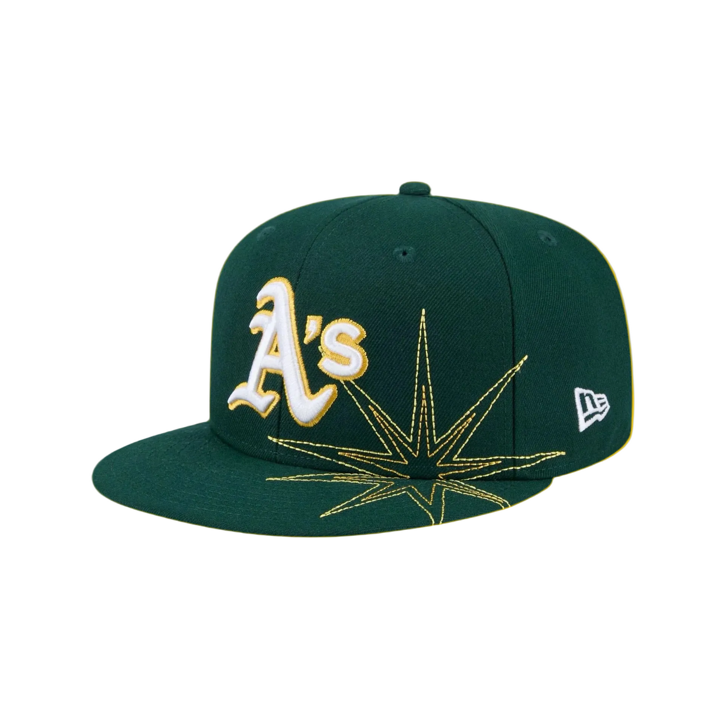 59Fifty Oakland Athletics Team Color Solar Stars Fitted Hat - Gray UV