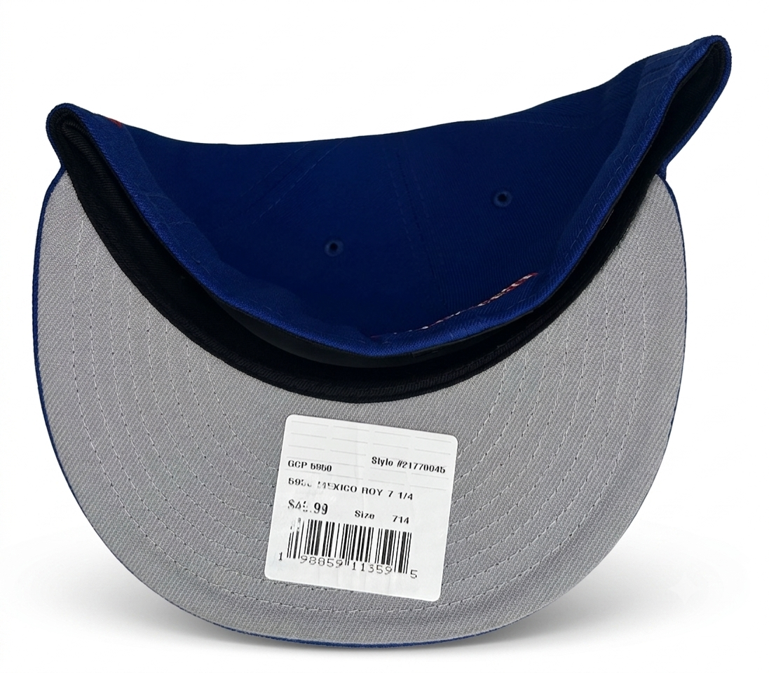 Mexico National Baseball Team Blue 59FIFTY Fitted Grey UV