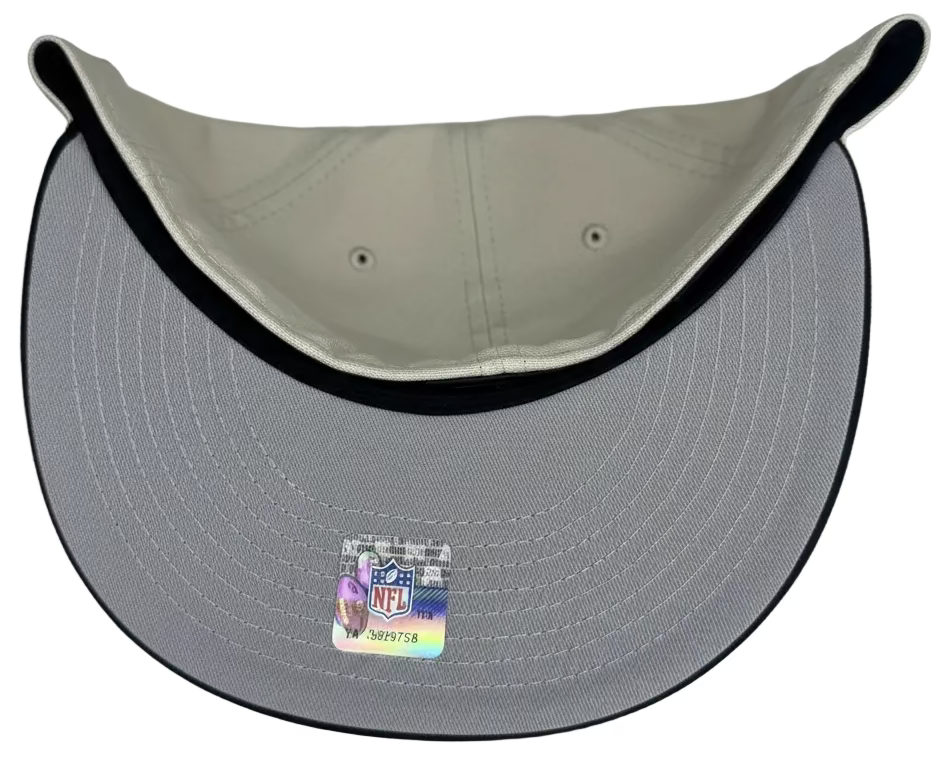 San Francisco 49ers Two Tone Stone 70th Anniversary Patch Gray UV New Era 59FIFTY Fitted Hat.