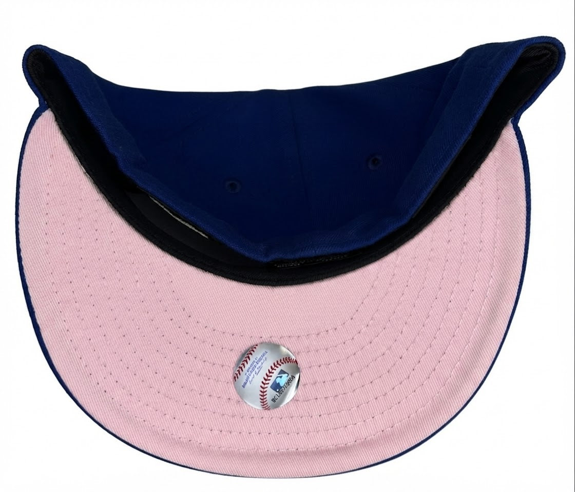 New Era Toronto Blue Jays 1993 World Series 59FIFTY Fitted Hat featuring the team's iconic embroidered blue jay logo on the front & Pink UV.