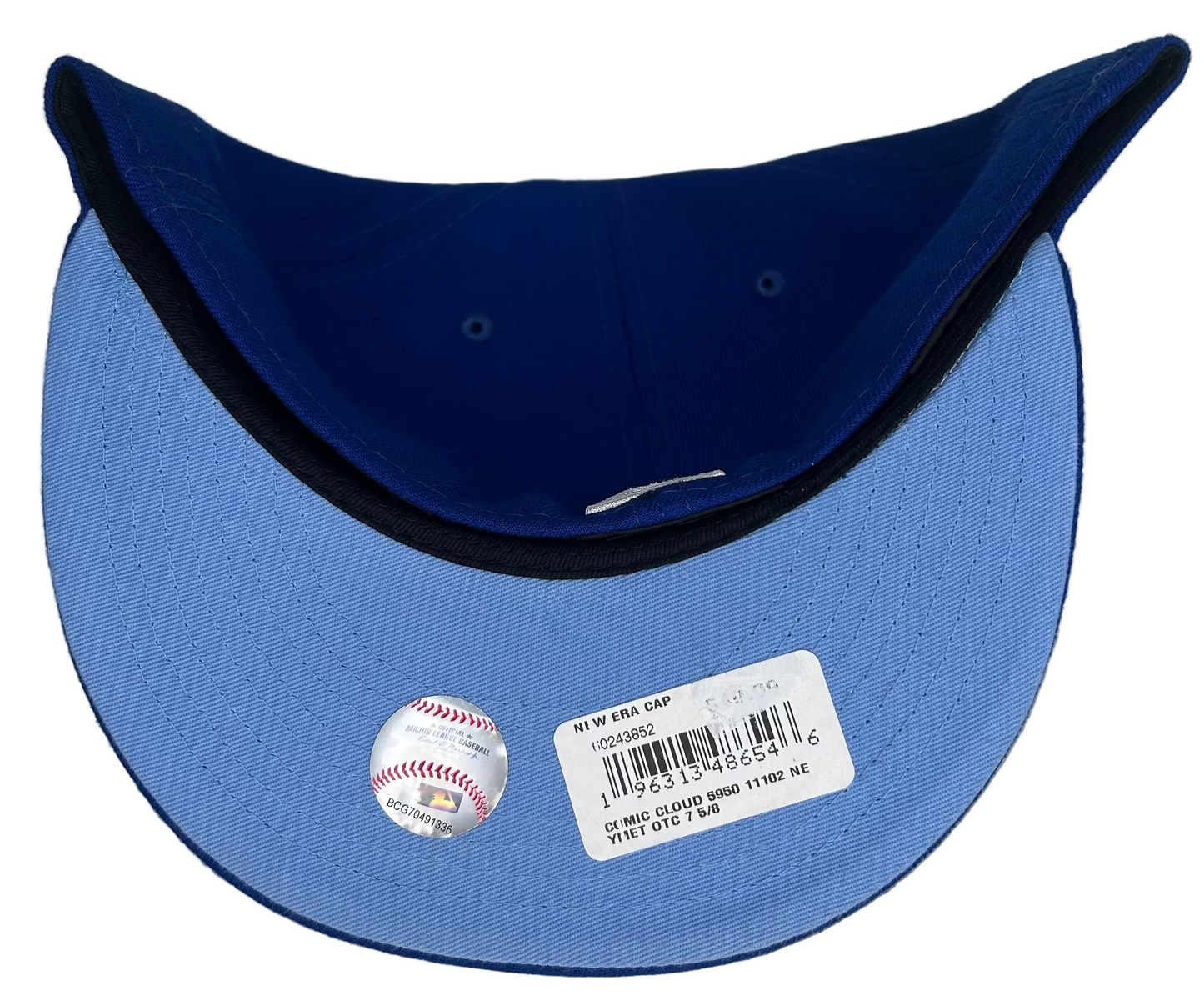 Royal Blue New York Mets Icy Blue Bottom 1986 World Series Side Patch New Era Comic Cloud 59Fifty Fitted