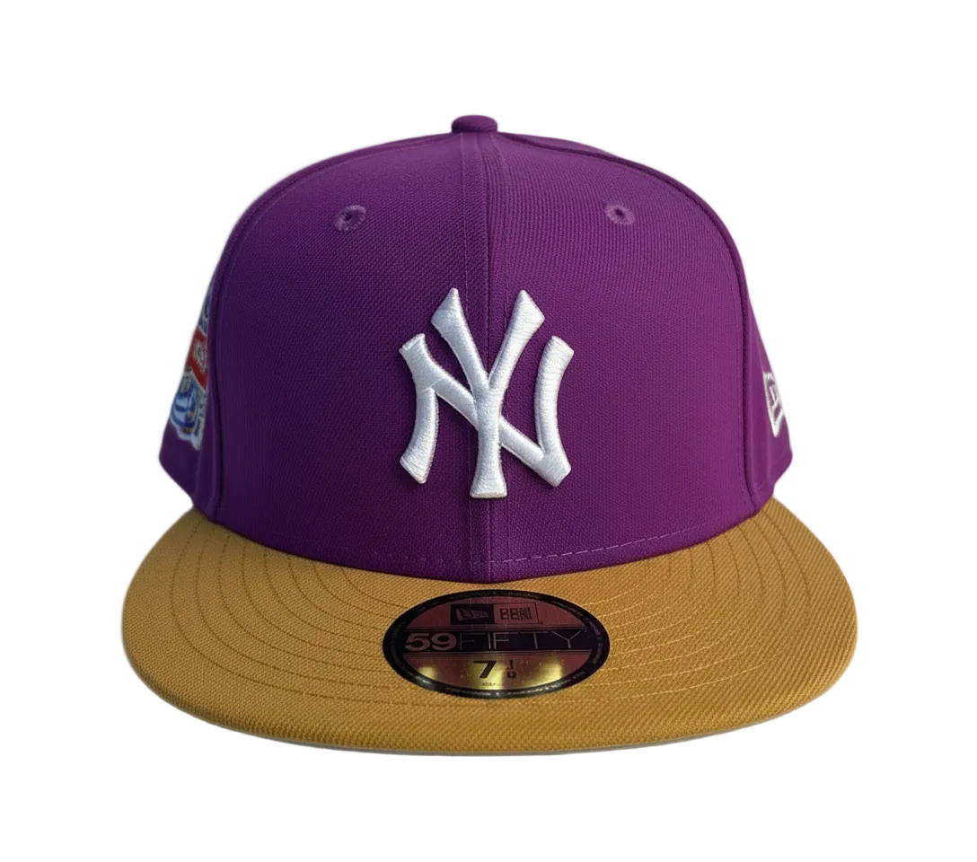 New Era “Forever” New York Yankees 2000 Subway Series Patch 59Fifty fitted hat in a purple crown and brown/gold brim.