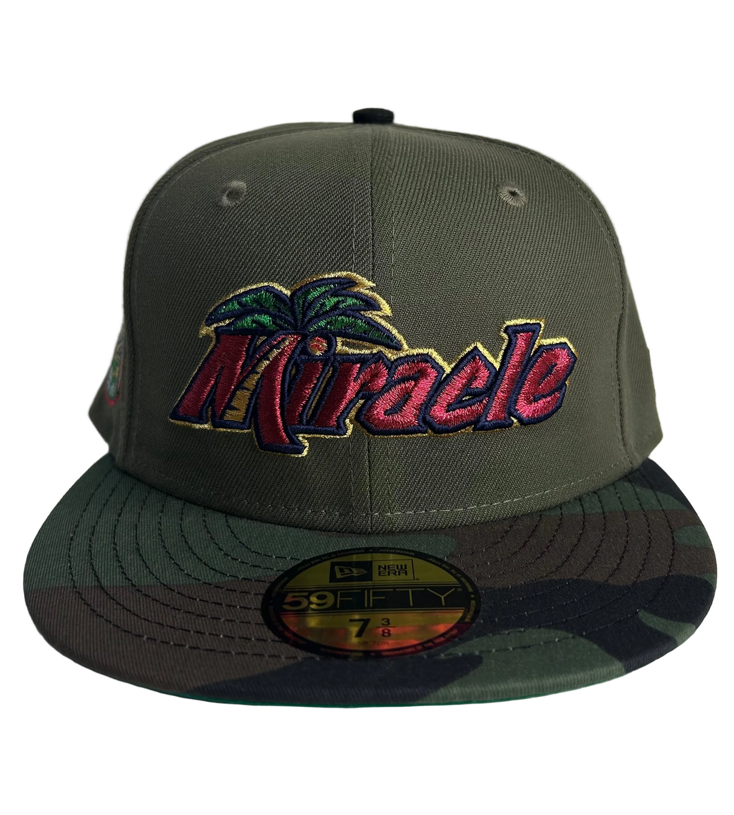 New Era Fort Myers Miracle Florida State Olive/Camo W/ Green UV 59FIFTY Fitted Hat