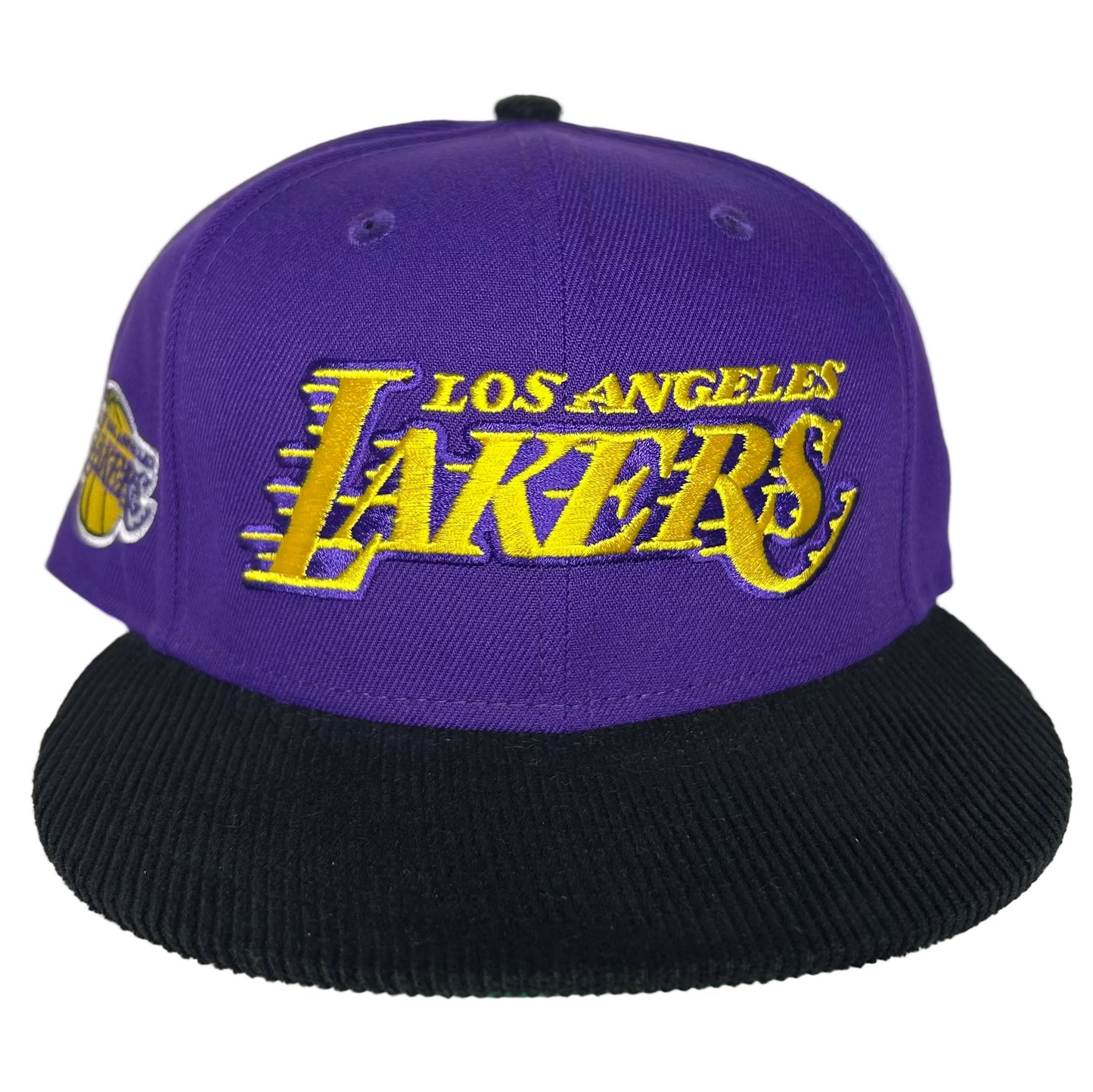 Los Angeles Lakers 2-Tone Purple & Black corduroy Visor W/ a Green UV.