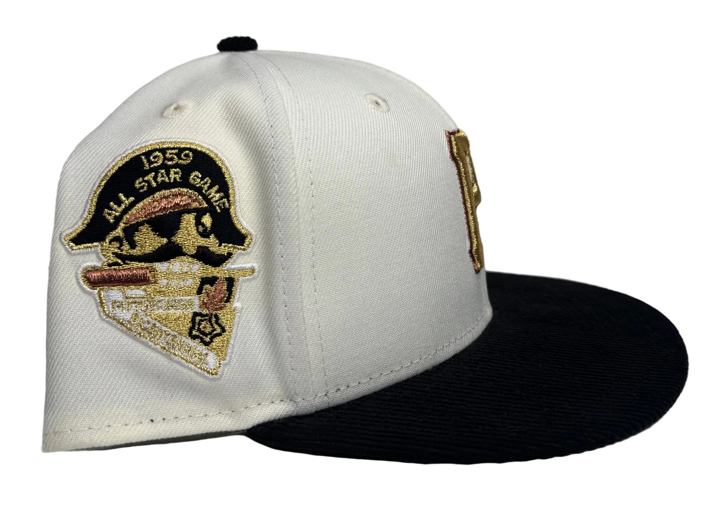 Pittsburgh Pirates Chrome and Black Cord Bill 1959 ASG Patch Green UV New Era 59FIFTY Fitted Hat