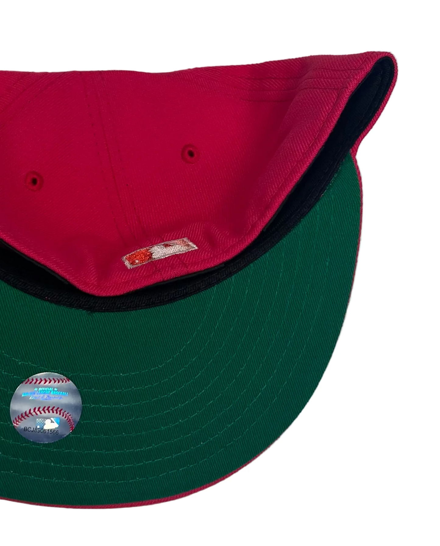 New Era Philadelphia Phillies 1952 All-Star Game 59FIFTY fitted hat, featuring a distinct red color scheme and a commemorative side patch.