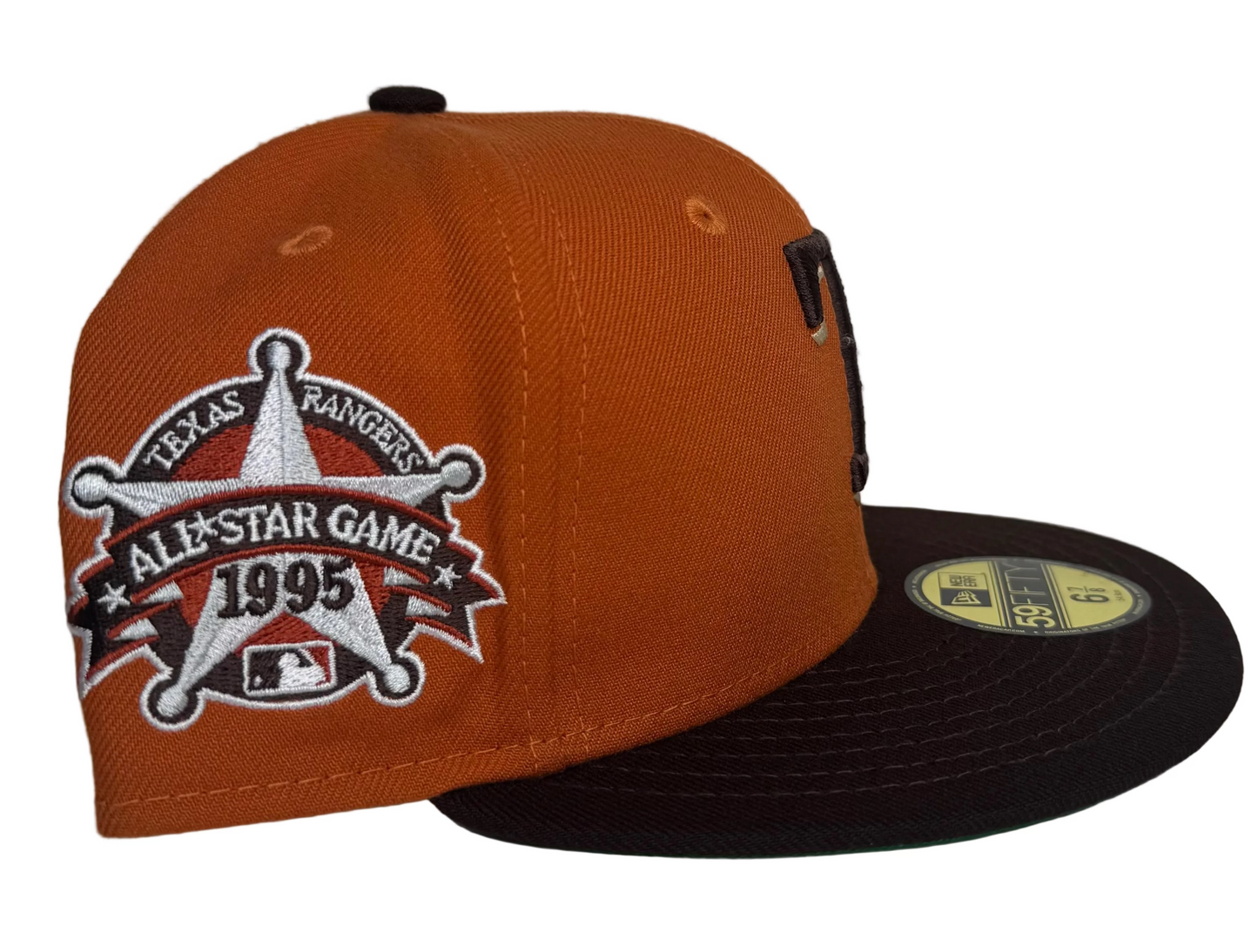 New Era Texas Rangers 59FIFTY fitted hat, specifically the 1995 All-Star Game Two-Tone edition.