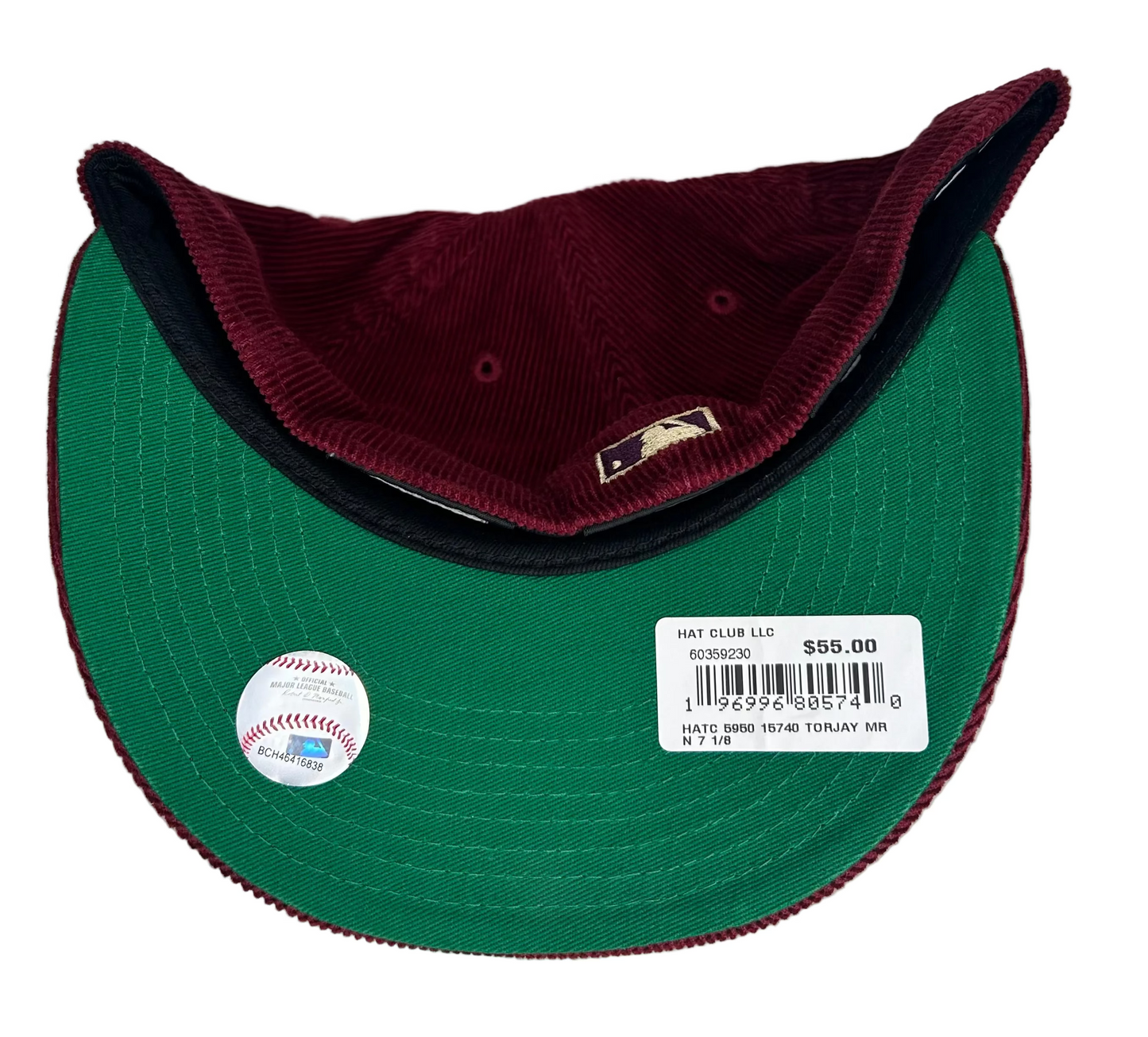 New Era Toronto Blue Jays 10th Anniversary corduroy 59Fifty fitted hat.