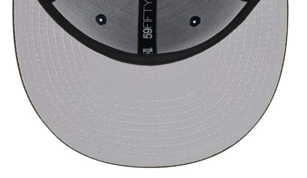 New York Yankees Navy Green Two Tone Sprouted Collection Gray UV New Era 59FIFTY Fitted Hat.
