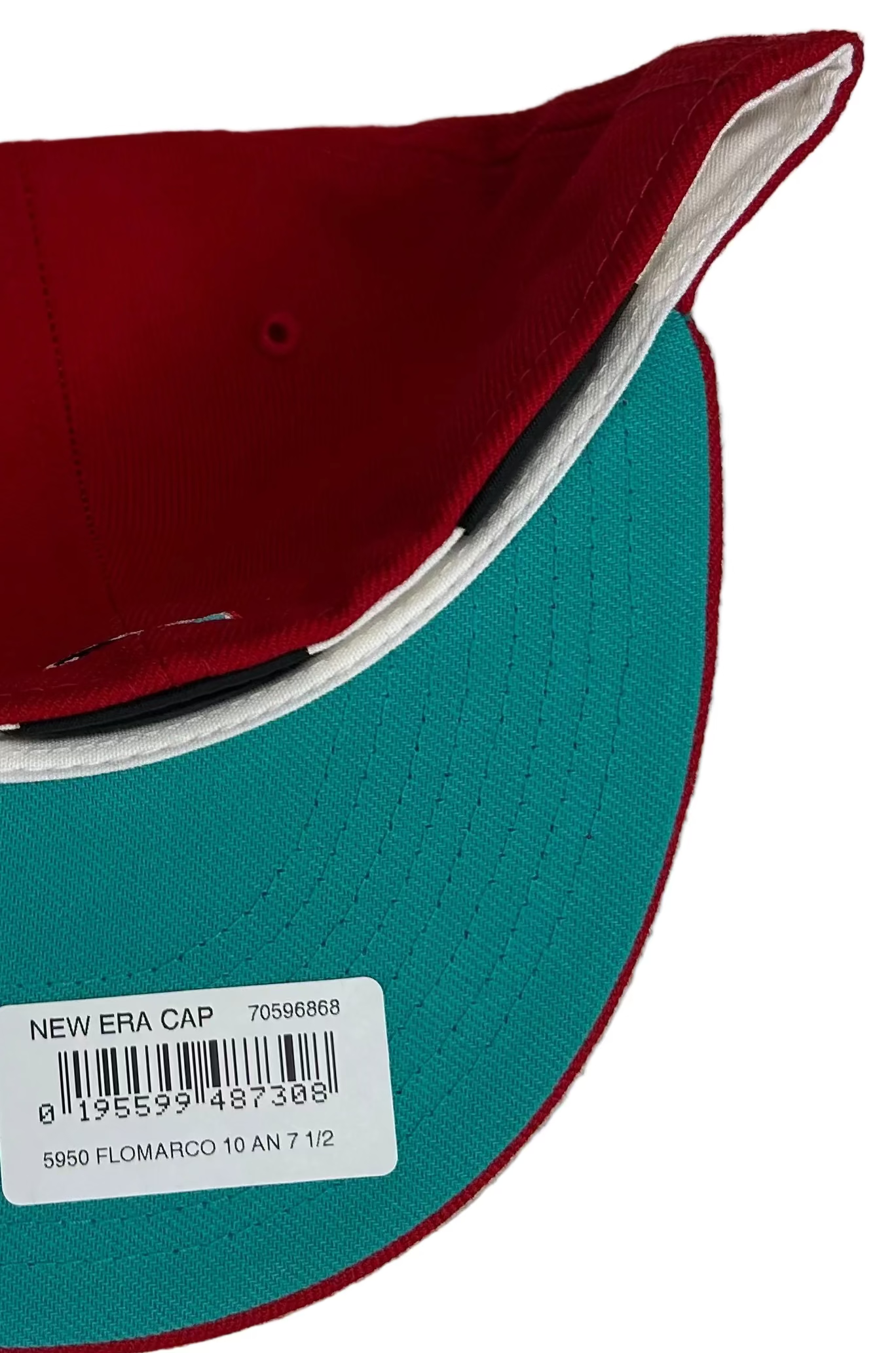 New Era Florida Marlins 10th Anniversary 59FIFTY fitted hat in scarlet red.