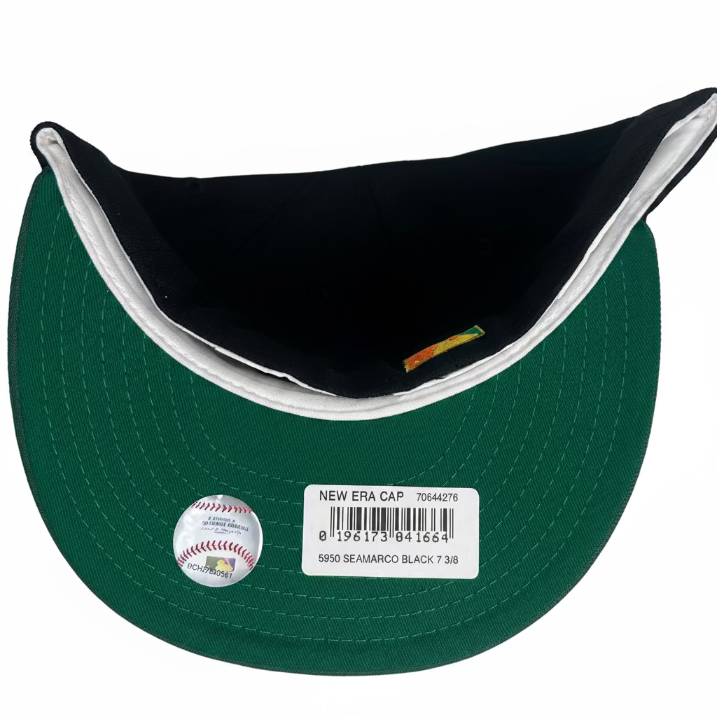 New Era Seattle Mariners 59FIFTY fitted cap, often featured in black and green colorways as an exclusive.