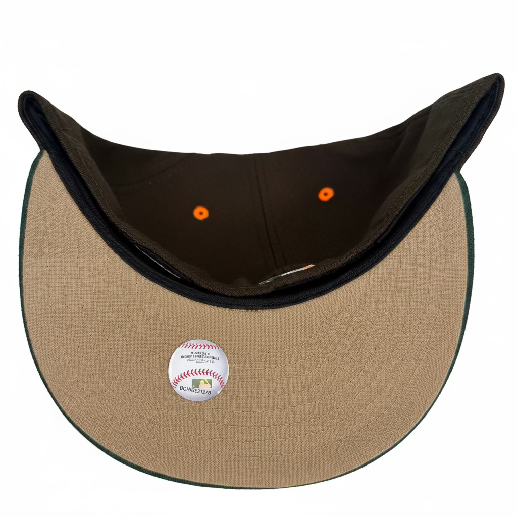 New Era Boston Red Sox 1999 All-Star Game 59FIFTY fitted hat with a brown crown and green visor.