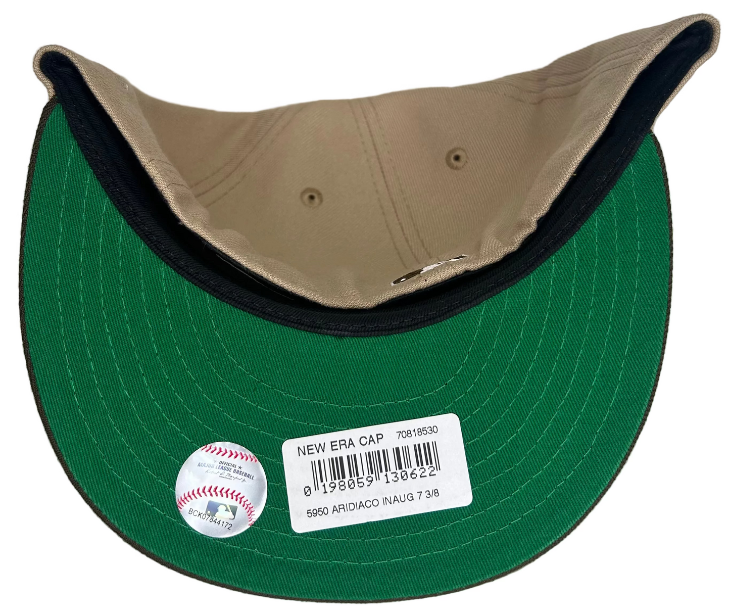 New Era Arizona Diamondbacks 59FIFTY fitted hat, featuring a khaki crown and a brown visor.
