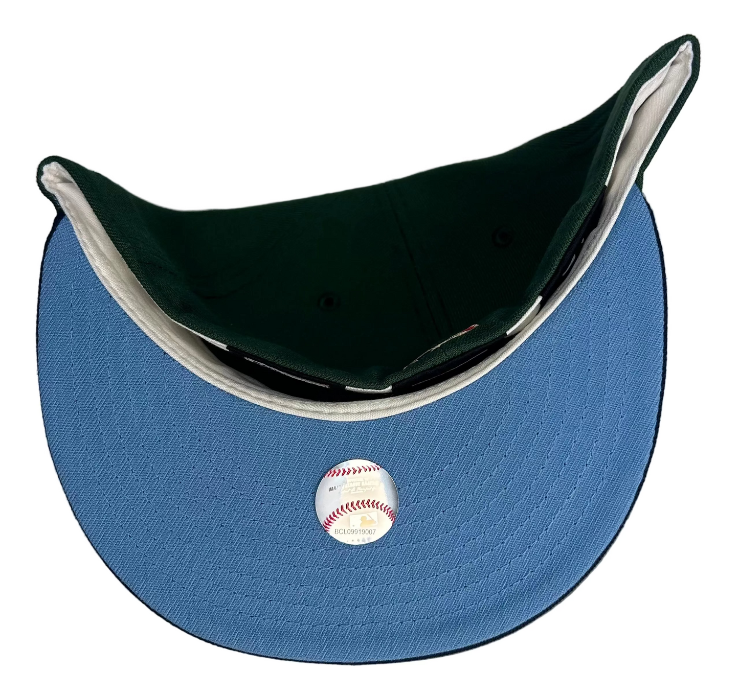 New Era Boston Red Sox 2004 World Series 59FIFTY fitted hat with a green crown and navy visor.