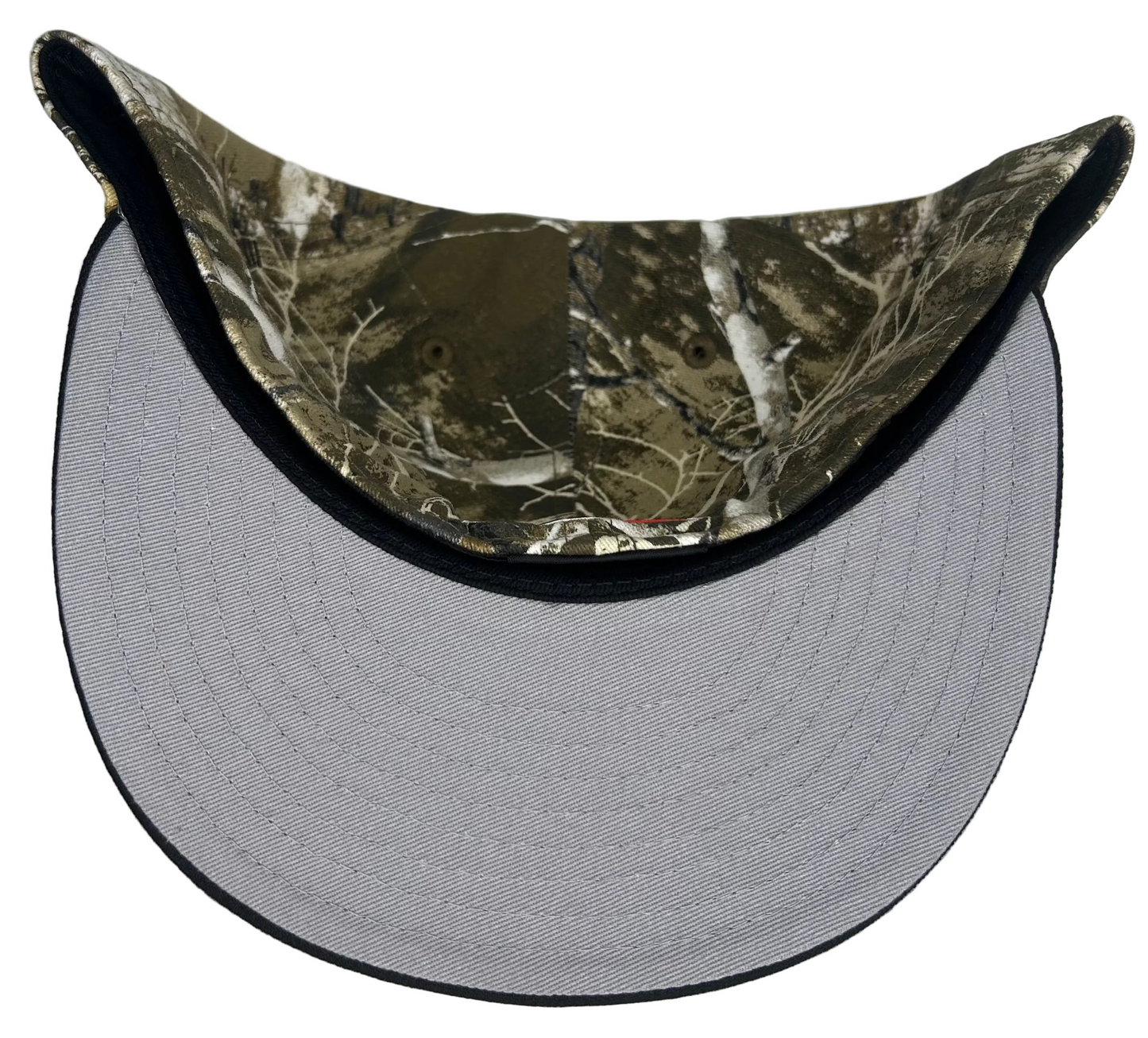 New Era Mexico Aztec Skull Warrior 59FIFTY fitted cap featuring a camouflage crown and black visor.