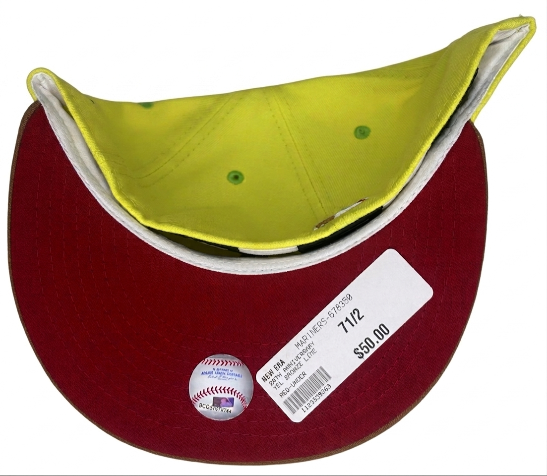 New Era Seattle Mariners SpongeBob Square Pants 59FIFTY fitted hat.