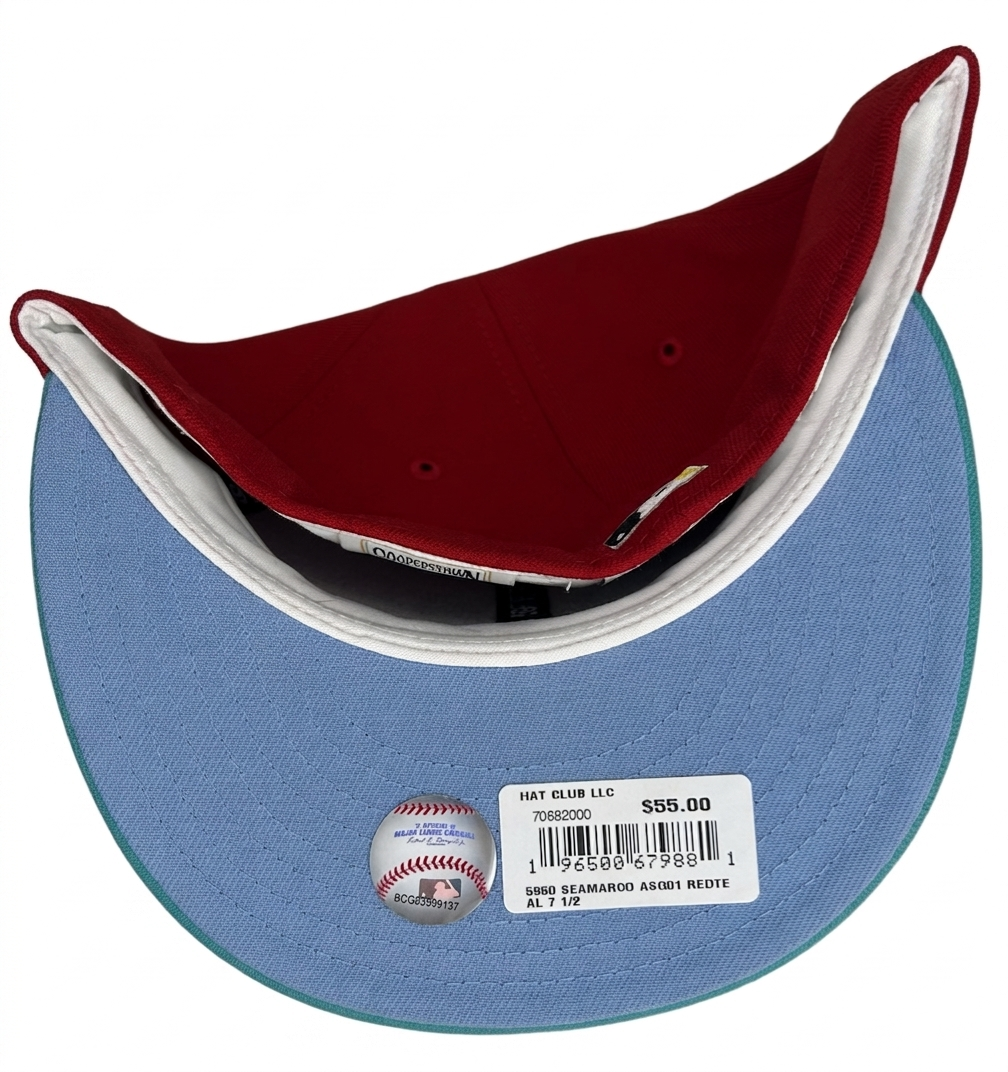 New Era Seattle Mariners Captain Planet 2.0 2001 All Star Game Patch Logo HC Exclusive 59Fifty Fitted Hat.
