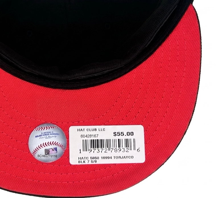 Toronto Blue Jays New Era Black MLB x Staple Collection 59FIFTY Fitted Hat.