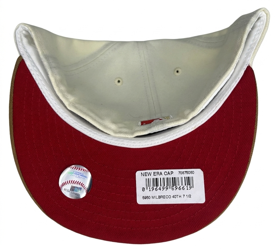 Milwaukee Brewers 2002 ASG Cream Two Tone Tan / Red.