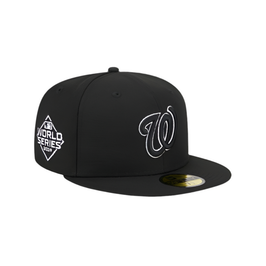 Washington Nationals Black White 2019 World Series Side Patch 59Fifty Fitted