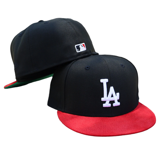 Los Angeles Dodgers Black and Red Cord Brim/ Green UV New Era 59FIFTY Fitted Hat