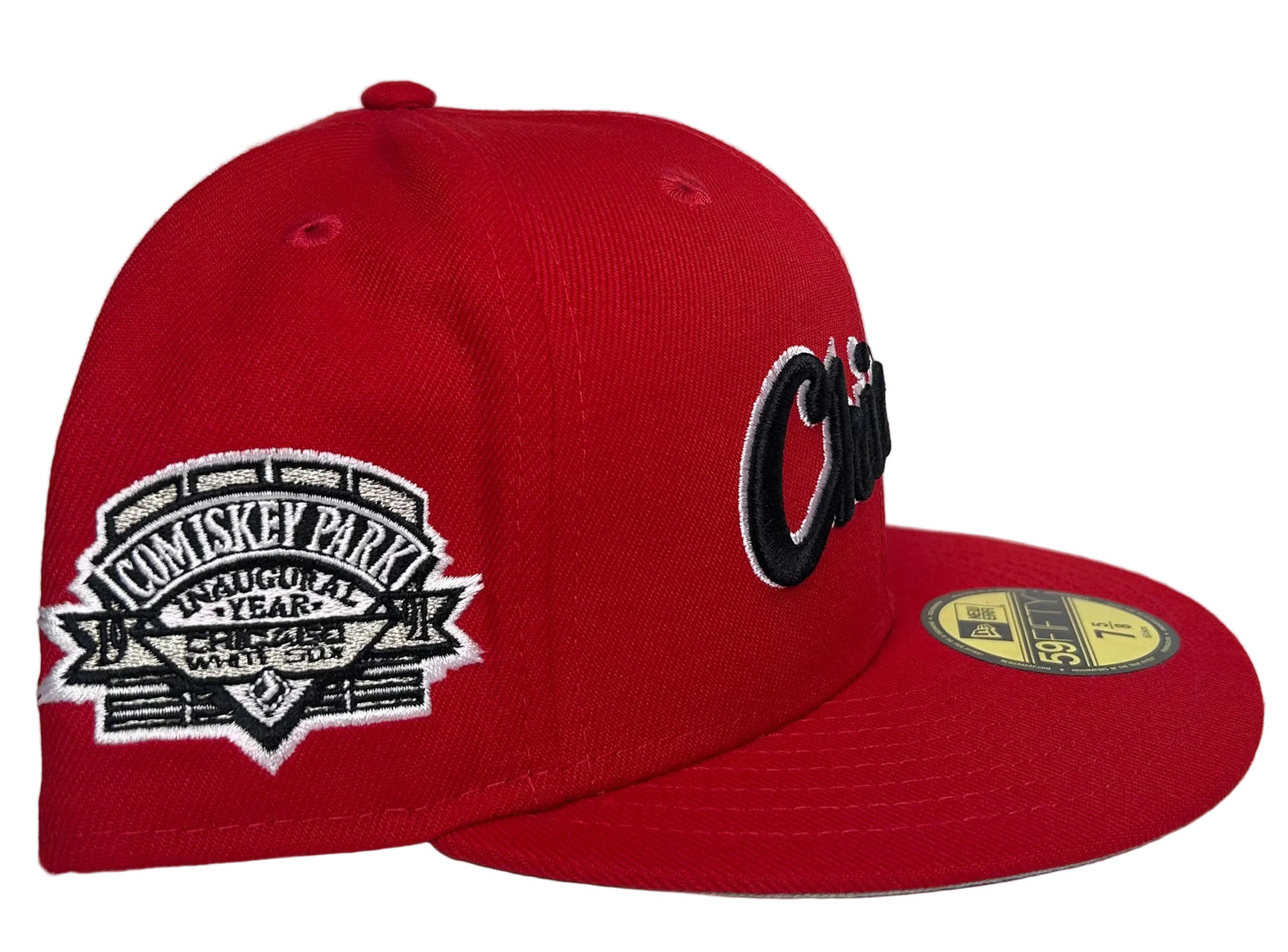 NEW ERA CHICAGO WHITE SOX COMISKEY PARK INAUGURAL YEAR 1991 COLOR FLIP EDITION 59FIFTY FITTED HAT.