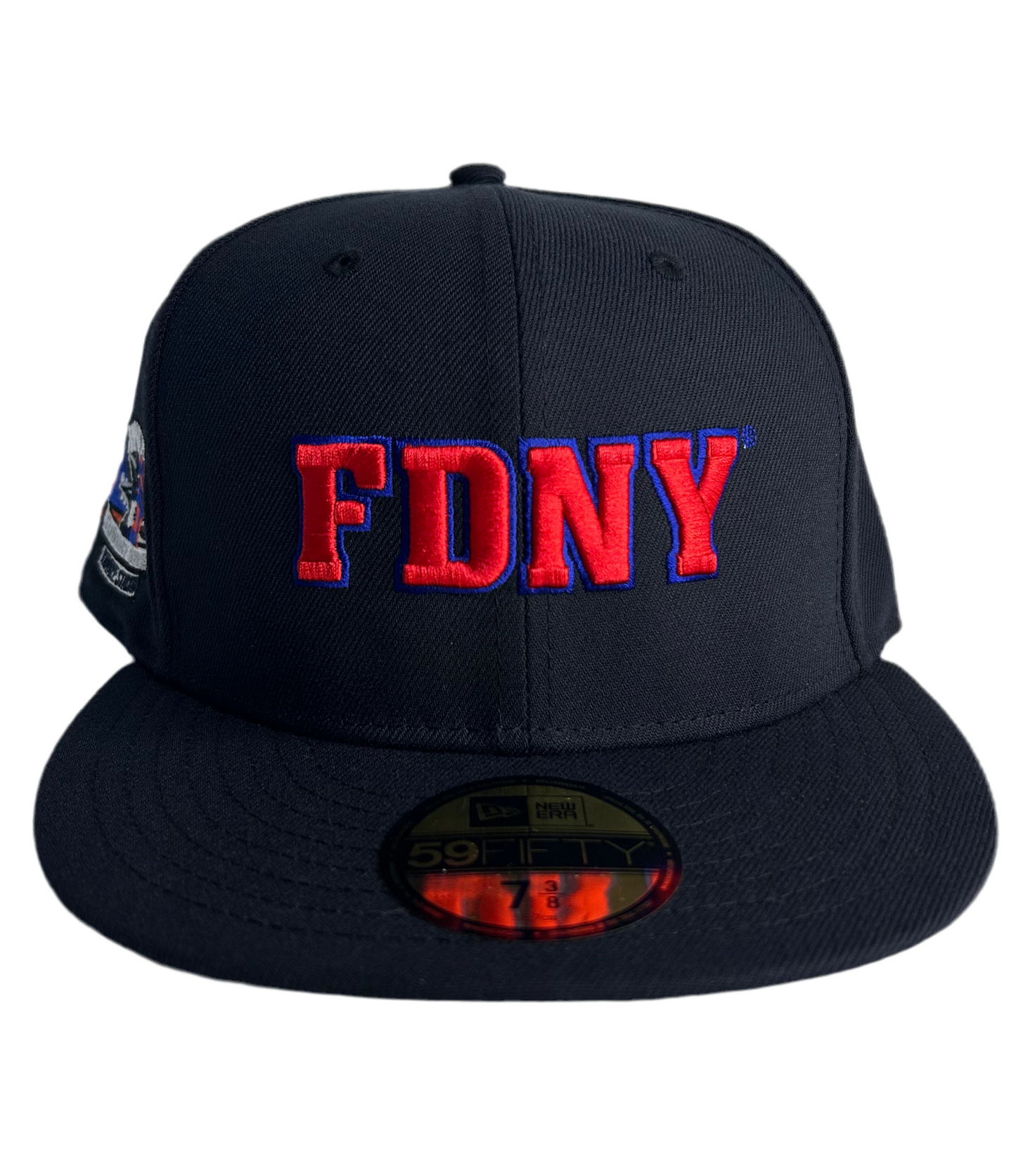 New Era 59FIFTY New York Yankees FDNY fitted hat in navy blue w/ Gray UV.