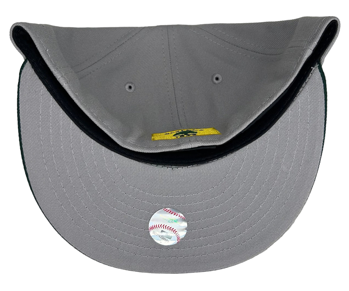 Oakland Athletics Gray / Green 2 Tone W/ Batterman Side patch New Era 59Fifty Fitted.