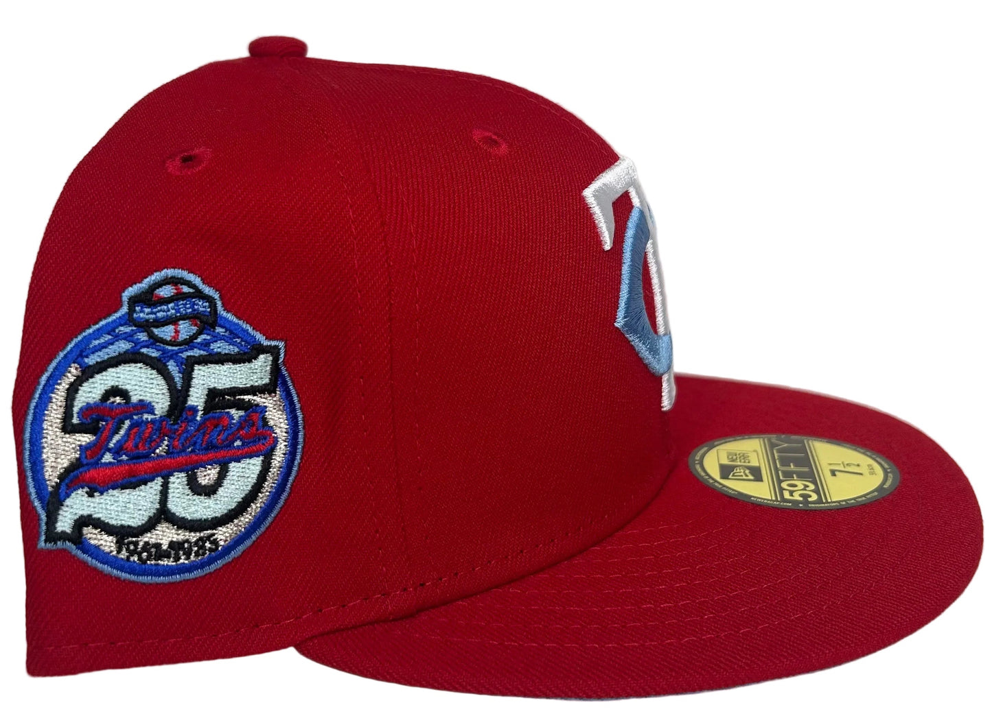 New Era Minnesota Twins 1991 World Series Champions Blue Undervisor 59FIFTY Fitted Hat.