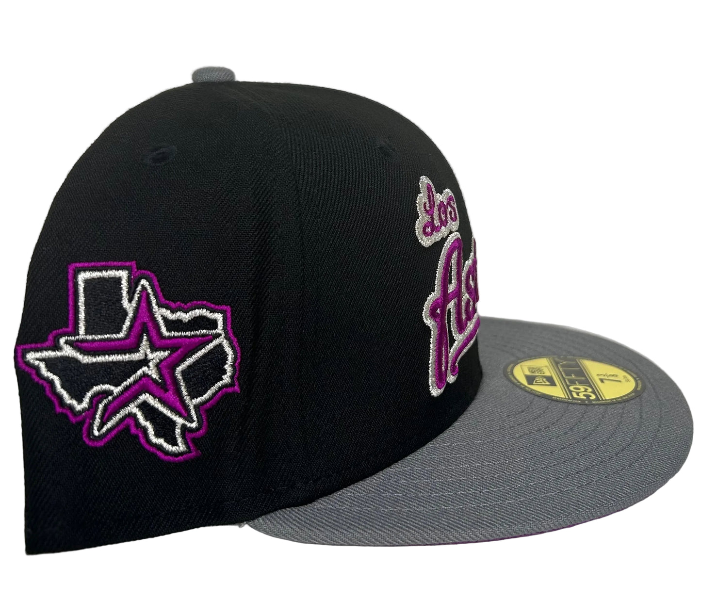 Houston Astros "Purple Stuff Los Astros" New Era 59Fifty Fitted Hat - Black / Graphite