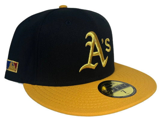 NEW ERA 59Fifty "$HORT DOGG" OAKLAND Athletics FITTED HAT (BLACK/ GOLD).