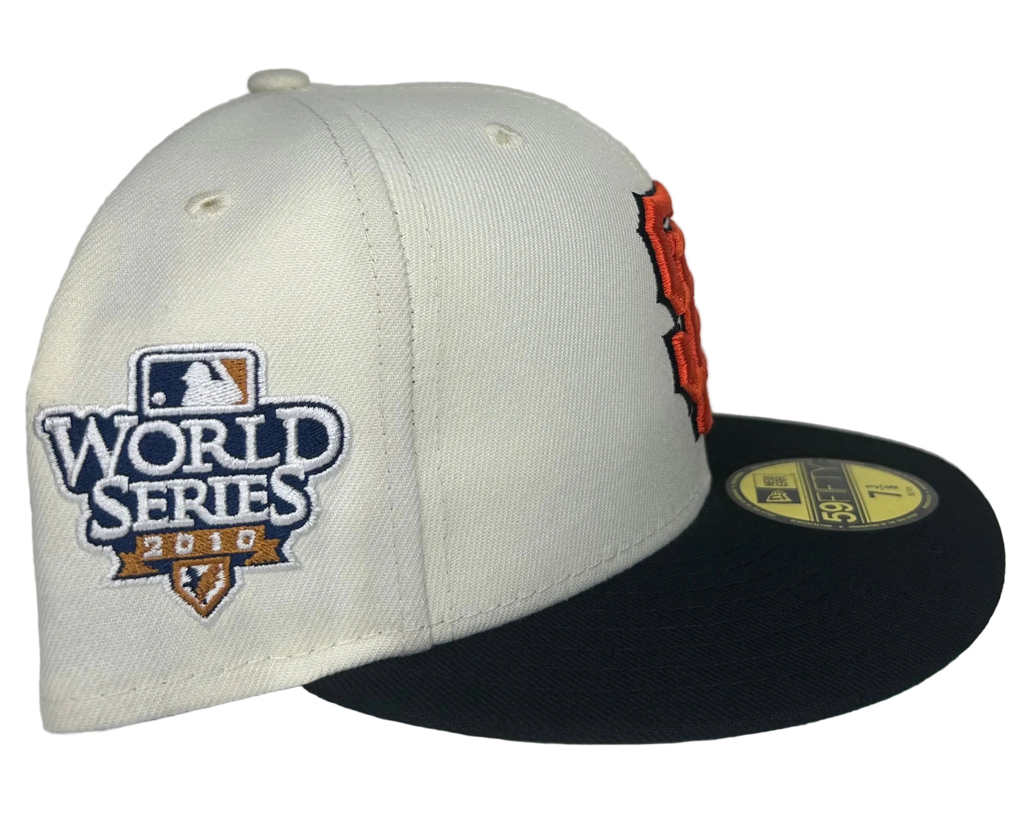 New Era San Francisco Giants "Retro Patch"  2010 WS 59FIFTY fitted hat in cream & black.