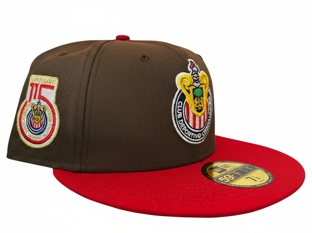 New Era 59fifty Liga MX Chivas Guadalajara Fitted Brown/Cherry